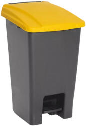 PLANET Pedálos szelektív hulladékgyűjtő szemetes Antracit-Sárga 70L (UP228S)