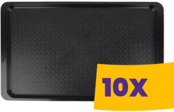  Csilla csúszásgátlós műanyag tálca nagy fekete 10db