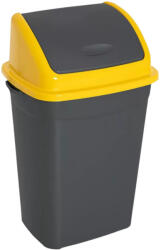 PLANET Billenőfedeles szelektív hulladékgyűjtő szemetes Antracit-Sárga 50L (UP011PS)