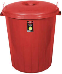 PLANET Kerek műanyag szemetes zárható fedéllel Piros 70L (UP106CLP)