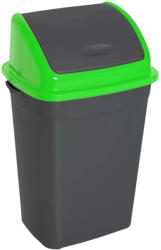 PLANET Billenőfedeles szelektív hulladékgyűjtő szemetes Antracit-Zöld 50L (UP011PZ)