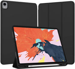 Techsuit iPad Pro 12.9 (2018/2020/2021/2022) - Techsuit - Flex Trifold (ceruzatartóval) - Fekete tok