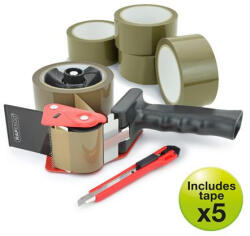 Rapesco Csomagzáró gép, RAPESCO Germ-Savvy® 960, 5 db barna csomagolószalaggal, 1 db késsel (IR1581)