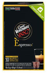 Caffé Vergnano Kávékapszula, Nespresso® kompatibilis, 10 db, CAFFÉ VERGNANO Espresso Napoli (KHK1111) (KHK1111)