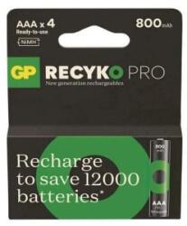 GP Batteries akku ReCyko micro ceruza (AAA) 800mAh 4db/cs NiMH (85AAAHCBP-RCKP-PGB4) (GP85AAAHCBP-RCKP-PGB4)