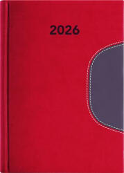 Dayliner Naptár, tervező, A5, napi, DAYLINER Memphis, piros-szürke (NMA5PSZU) (NMA5PSZU)