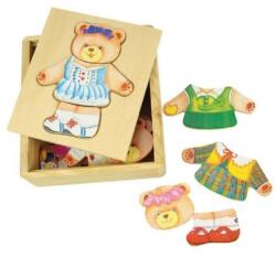 Bigjigs Toys Jucarie din lemn Bigjigs - Urs pentru imbracat, Mr Bear (BJ764) Figurina