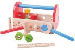 Bigjigs Toys Set din lemn Bigjigs - Cutie cu instrumente (BJ688) Set bricolaj copii
