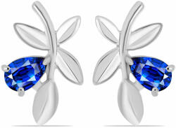  Ezüst Fülbevaló Ausztrál Kék Zafírral - 1.15 Karát