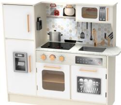 Classic World Bucatarie din lemn pentru copii Classic World - Cu frigider, alba (5109) Bucatarie copii