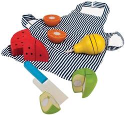 Bigjigs Toys Set de joaca Bigjigs - Fructe de taiat si sort (BJ648) Bucatarie copii