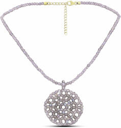  Arannyal Bevont Ezüst Nyaklánc 45.57 Karátos Labradorittal