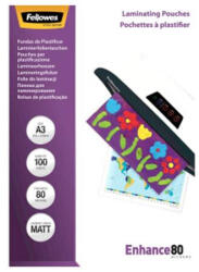Fellowes A3 Lamináló Fólia - 80 mikron, Matt, 100db