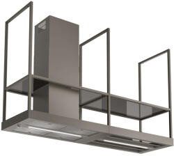 Faber T-Shelf EV8 Titanium Matt A180 Sziget páraelszívó LED világítás 1 db motor, 710 m3/h, 50-69 dB zajszint, 180 cm széles, B Energiaosztály (T-Shelf EV8 Titanium Matt A180)