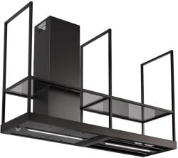 Faber T-Shelf EV8 BK Matt A180 Sziget páraelszívó LED világítás 1 db motor, 710 m3/h, 50-69 dB zajszint, 180 cm széles, B Energiaosztály (T-Shelf EV8 BK Matt A180)