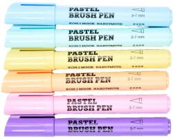 KOH-I-NOOR Marker Evidentiator Gros Koh-I-Noor, Varf Pensula, Grosime 3-7 mm, 6 Culori (KH-K2409-06)