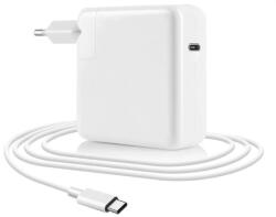 Laptophardware Apple MacBook és Pro 87W USB-C (Type-C) (20, 2V 4, 3A) helyettesítő új töltő, 2m USB-C kábellel, (A1719)