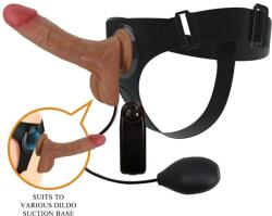 Pretty Love Flirtation Pretty Love - Universal Harness Vibráló és Spriccelő Dildóval 15.5 Cm Barna (d-242723)