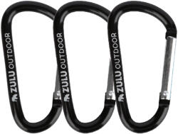 Zulu L 3-pack segéd karabiner fekete