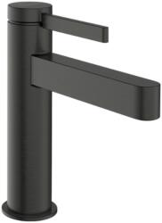 Hansgrohe Finoris Egykaros mosdócsaptelep 110, CoolStart, automata lefolyógarnitúrával, Szálcsiszolt Fekete Króm 76025340 (76025340)