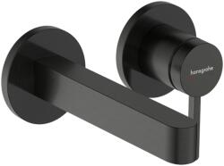 Hansgrohe Finoris Egykaros mosdócsaptelep falsík alatti szereléshez, 16, 8 cm-es kifolyóval, Szálcsiszolt Fekete Króm 76051340 (76051340)