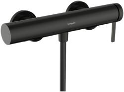 Hansgrohe Finoris Egykaros zuhanycsaptelep falsíkon kívüli szereléshez, Szálcsiszolt Fekete Króm 76620340 (76620340) - szaniteresklimacenter