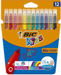 BIC Carioci ultralavabile, 12 culori/set, BIC Kid Couleur (BC920293)