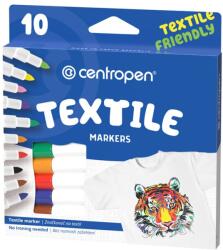 Centropen Markere pentru textile, 6 culori/set, CENTROPEN (CE273906)