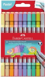 Faber-Castell Carioci cu 2 capete, 10 culori/set pastel, FABER-CASTELL (FC151112)