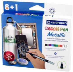 Centropen Markere pentru decoratiuni 8+1 culori metalice/set CENTROPEN (CE273709)
