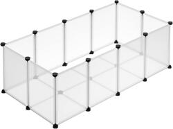 SongmicsHome Țarc pentru animale mici din plastic transparent BEN, 125x63x42 cm, transparent