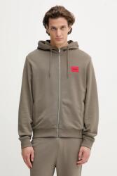 HUGO BOSS pamut melegítőfelső fekete, melange, kapucnis, 50447972 - zöld M - answear - 46 900 Ft