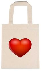  Óvodai jellel vászontáska 22x26, 3x0, 3cm méretben szív piros jel