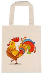  Óvodai jellel vászontáska 22x26, 3x0, 3cm méretben kakas színes kék jel