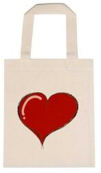  Óvodai jellel vászontáska 22x26, 3x0, 3cm méretben szív rajz piros jel