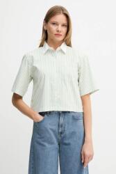 Benetton pamut ing galléros, zöld, relaxed, 59T7DQ0CI - zöld S