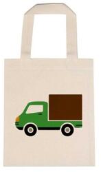  Óvodai jellel vászontáska 22x26, 3x0, 3cm méretben teherautó zöld jel