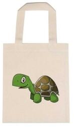  Óvodai jellel vászontáska 22x26, 3x0, 3cm méretben teknős zöld-barna jel
