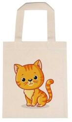  Óvodai jellel vászontáska 22x26, 3x0, 3cm méretben cica barna jel