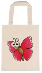  Óvodai jellel vászontáska 22x26, 3x0, 3cm méretben pillangó rózsaszín B jel