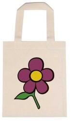  Óvodai jellel vászontáska 22x26, 3x0, 3cm méretben virág lila jel