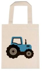  Óvodai jellel vászontáska 22x26, 3x0, 3cm méretben traktor kék jel