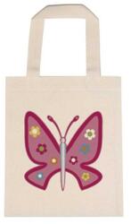  Óvodai jellel vászontáska 22x26, 3x0, 3cm méretben pillangó rózsaszín jel