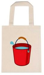  Óvodai jellel vászontáska 22x26, 3x0, 3cm méretben piros vödör jel