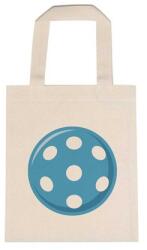  Óvodai jellel vászontáska 22x26, 3x0, 3cm méretben labda kék fehér pöttyös jel