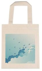  Óvodai jellel vászontáska 22x26, 3x0, 3cm méretben sky ég madarakkal jel
