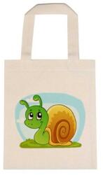  Óvodai jellel vászontáska 22x26, 3x0, 3cm méretben csiga zöld jel