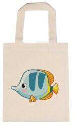  Óvodai jellel vászontáska 22x26, 3x0, 3cm méretben hal kék test - sárga uszony jel