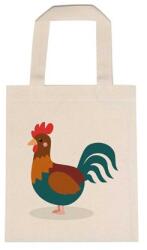  Óvodai jellel vászontáska 22x26, 3x0, 3cm méretben kakas zöld-barna jel