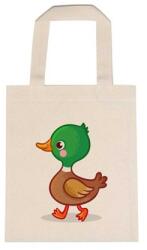  Óvodai jellel vászontáska 22x26, 3x0, 3cm méretben kacsa, zöld-barna jel